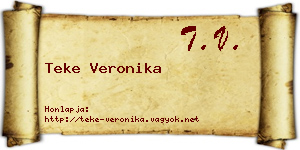 Teke Veronika névjegykártya